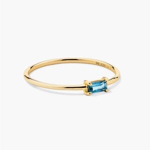 Mejuri Gold and Blue Ring size 9